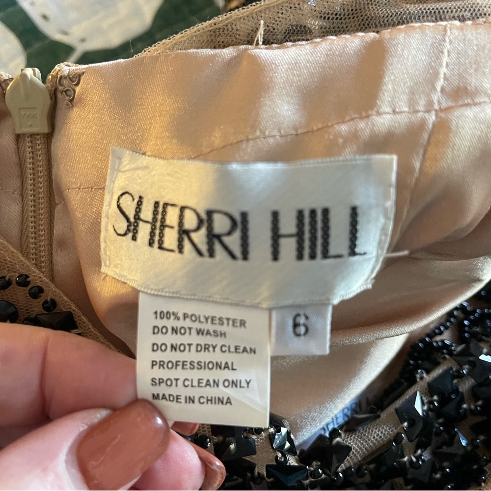Sherri Hill Black Beaded Mini Dress - Picture 5 of 7